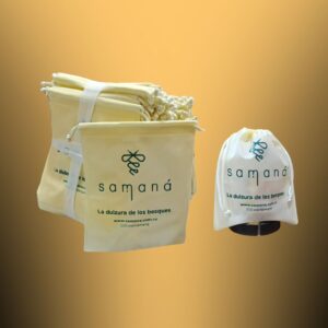 Bolsa con cordón caramelo